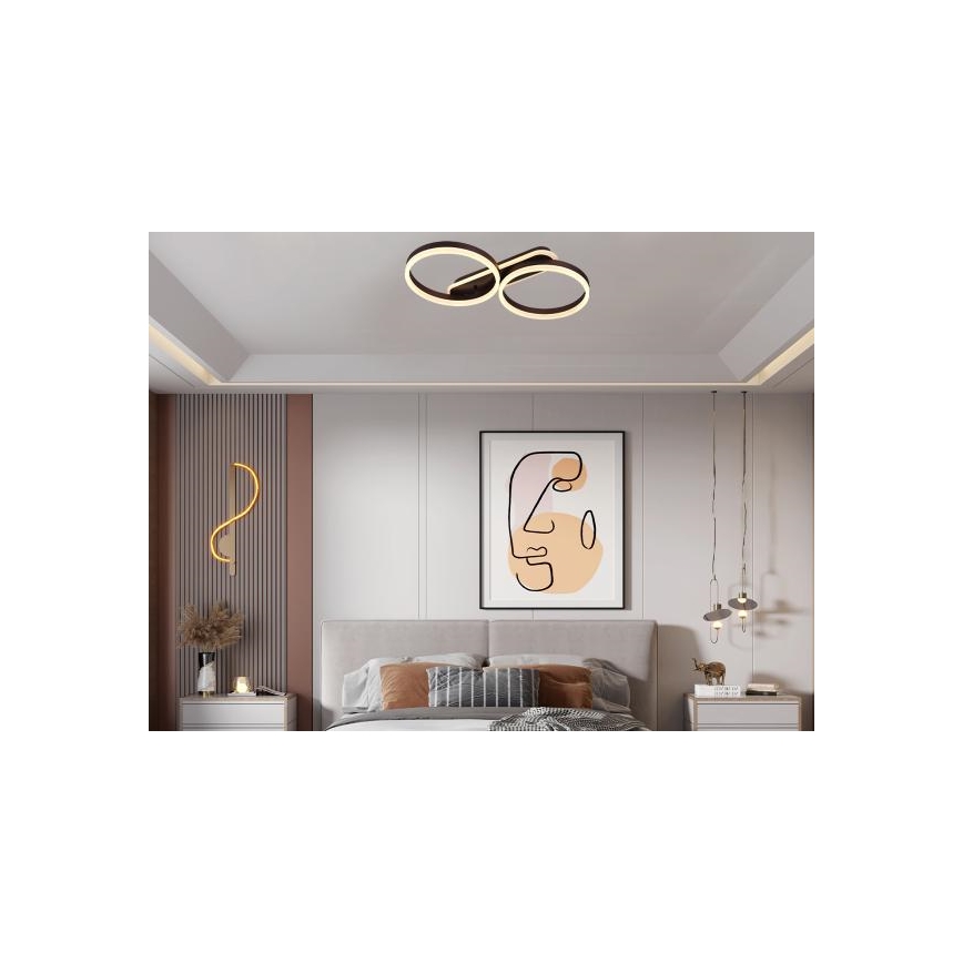 LED Ściemnialna oprawa sufitowa LED/60W/230V 3000-6500K + pilot zdalnego sterowania