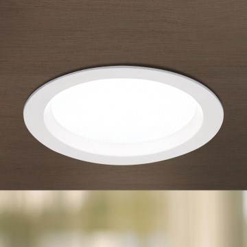 LED ściemnialna oprawa sufitowa wpuszczana do łazienki OFFICE LED/15W/230V 3000/4000/6000K Ø 14 cm UGR<19 IP44 biała