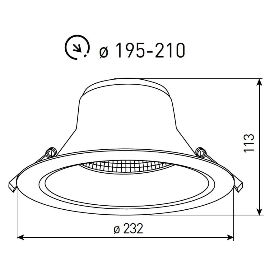 Ściemnialna wpuszczana oprawa łazienkowa LED NYON LED/24/34W/230V 3000/4000/5700K śr. 23,2 cm IP44 biała