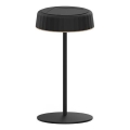 LED ściemnialna solarna ładowalna lampa stołowa VIVIEN LED/3W/5V 2700K 1600 mAh IP54 czarna