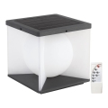 LED Ściemnialna solarna lampa ścienna LED/8W/3,7V IP65 3000K 5200 mAh + pilot zdalnego sterowania