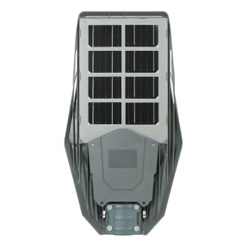 LED Ściemnialna solarna lampa uliczna z czujnikiem KERS LED/300W/3,2V 6500K 8000 mAh IP65 szara + pilot zdalnego sterowania
