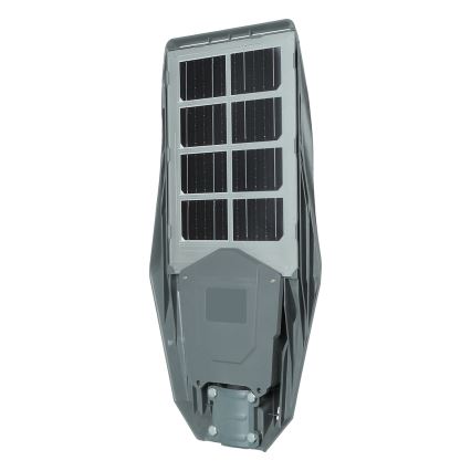 LED Ściemnialna solarna lampa uliczna z czujnikiem KERS LED/300W/3,2V 6500K 8000 mAh IP65 szara + pilot zdalnego sterowania