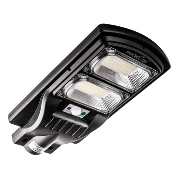 LED Ściemnialna solarna lampa uliczna z czujnikiem LED/120W/6V 6500K IP65 czarny + zdalne sterowanie