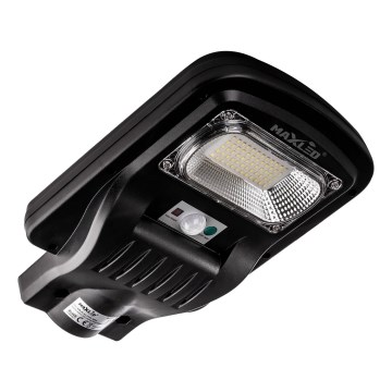 LED Ściemnialna solarna lampa uliczna z czujnikiem LED/150W/6V 6500K IP65 czarny + zdalne sterowanie