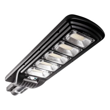 LED Ściemnialna solarna lampa uliczna z czujnikiem LED/300W/6V 6500K IP65 czarny + zdalne sterowanie