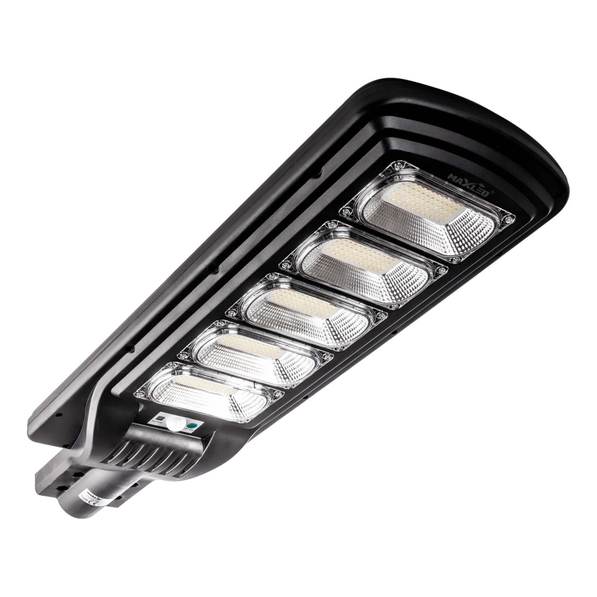 LED Ściemnialna solarna lampa uliczna z czujnikiem LED/300W/6V 6500K IP65 czarny + zdalne sterowanie