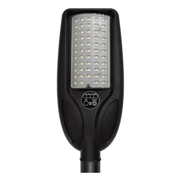 LED ściemnialna solarna lampa uliczna z czujnikiem VENICE LED/50W/3,2V 4000 mAh IP65 czarna + zdalne sterowanie
