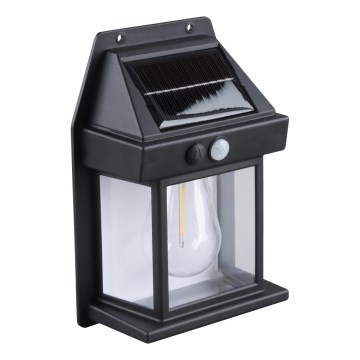 LED Ściemnialna solarna latarnia z czujnikiem LED/3,7V IP44 1200 mAh