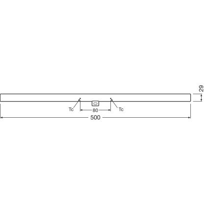 LED Ściemnialna świetlówkowa rura S14d/4,7W/230V 2700K 50 cm CRI 90 - Osram