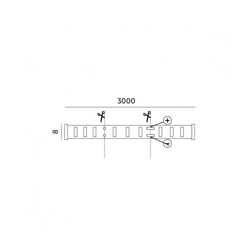 LED Taśma ściemnialna LED/25W/230V 3m 3000K