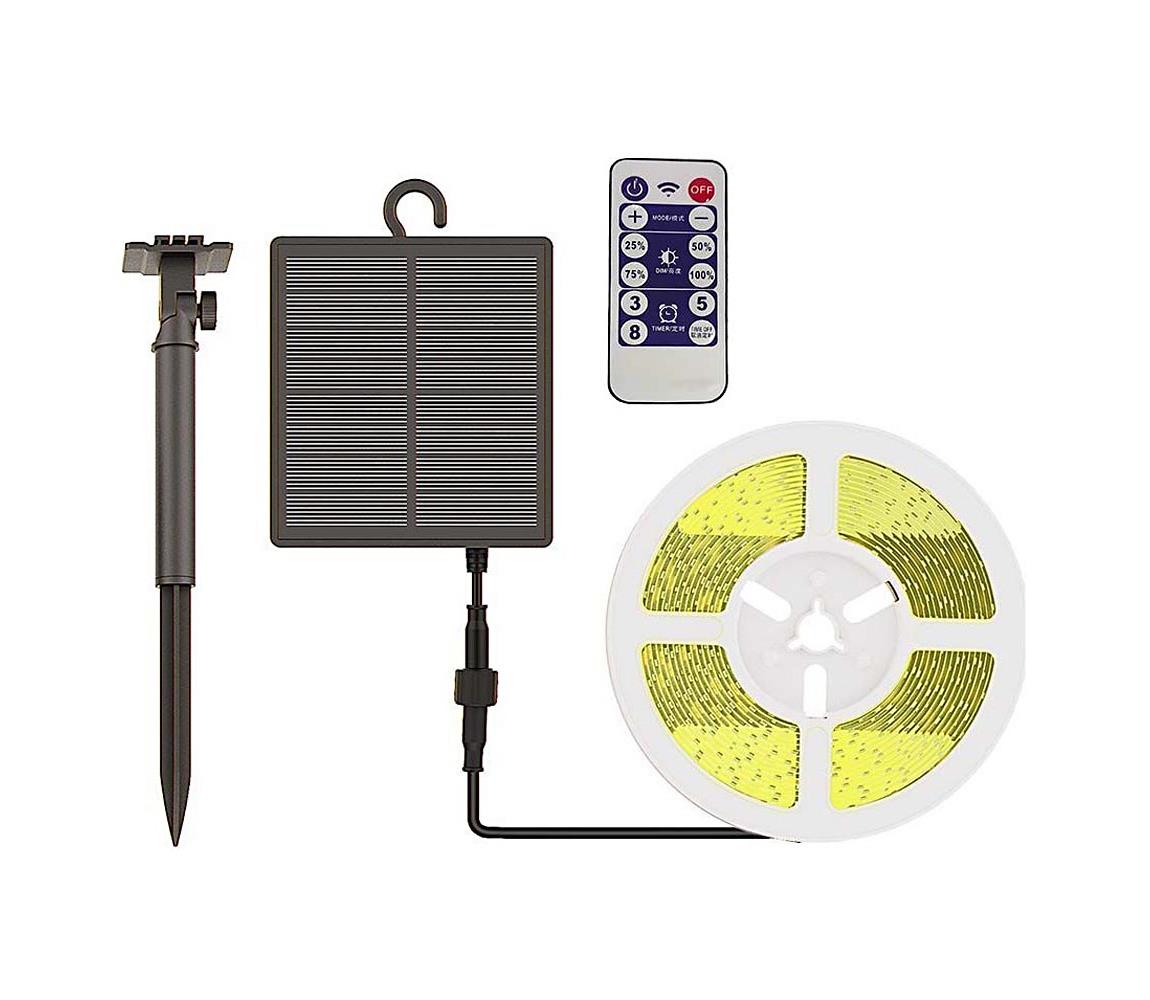 LED Ściemnialna taśma solarna LED/1,2W/3,7V 3000K IP67 5m