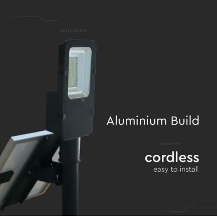 LED Ściemnialna uliczna lampa solarna LED/50W/6,4V 4000K IP65 50000 mAh + zdalne sterowanie