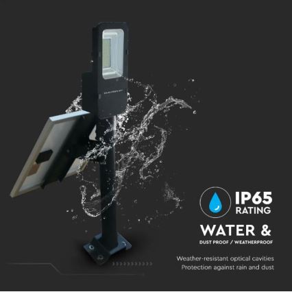 LED Ściemnialna uliczna lampa solarna LED/50W/6,4V 4000K IP65 50000 mAh + zdalne sterowanie