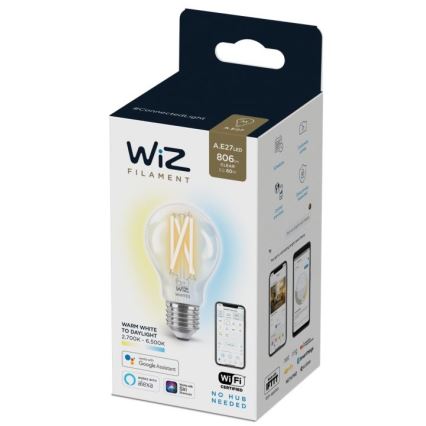 LED Ściemnialna żarówka FILAMENT A60 E27/6,7W/230V 2700-6500K CRI 90 Wi-Fi - WiZ