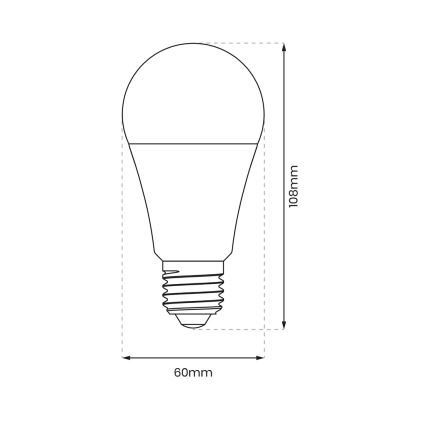 LED Ściemnialna żarówka A60 E27/9W/230V 4000K