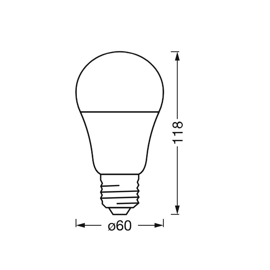 LED Ściemnialna żarówka antybakteryjna A40 E27/9W/230V Wi-Fi - Ledvance