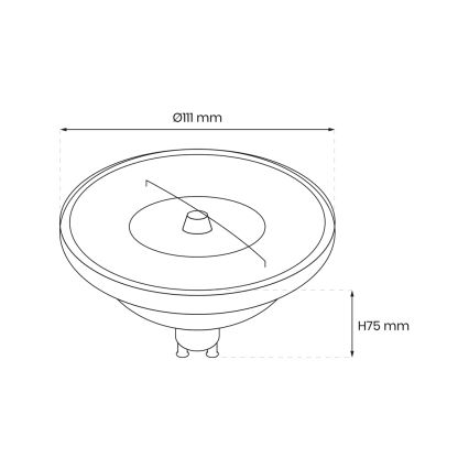 LED Ściemnialna żarówka AR111 GU10/10,5W/230V 4000K