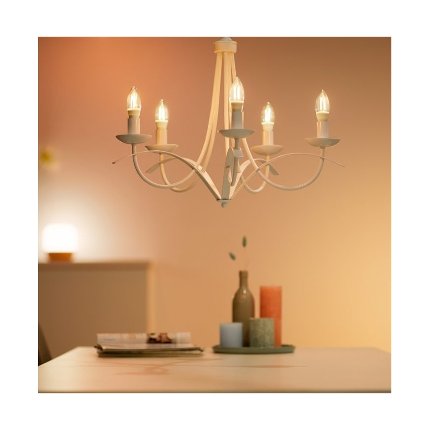 LED Ściemnialna żarówka FILAMENT C35 E14/4,9W/230V 2700-6500K CRI 90 Wi-Fi - WiZ