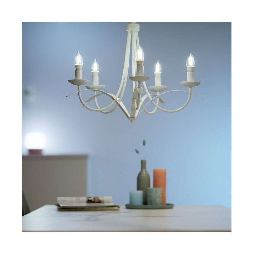 LED Ściemnialna żarówka FILAMENT C35 E14/4,9W/230V 2700-6500K CRI 90 Wi-Fi - WiZ