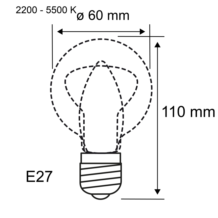 LED ściemnialna żarówka FILAMENT E27/7,5W/230V 2200-5500K - Paulmann 29155