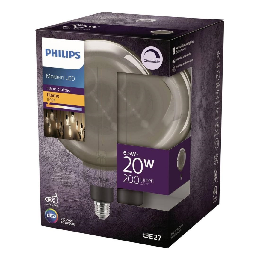 LED ściemnialna żarówka FILAMENT G200 E27/6,5W/230V 1800K