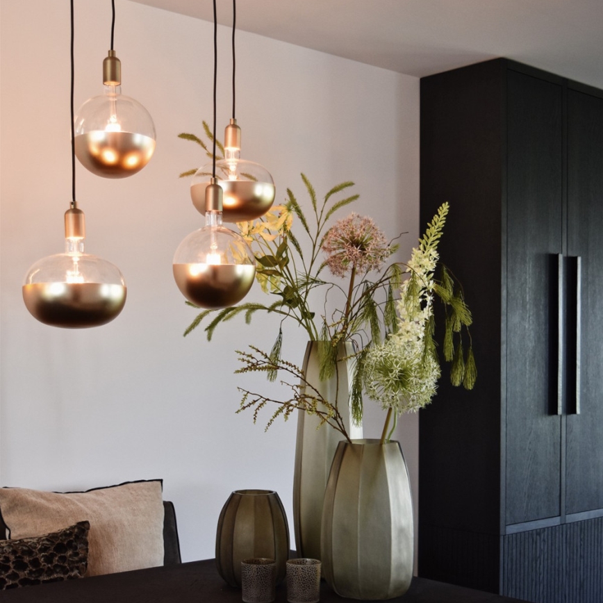 LED ściemnialna żarówka FILAMENT z kloszem E27/6W/230V 1800K złota CRI 90