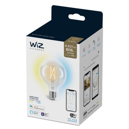 LED Ściemnialna żarówka FILAMENT G95 E27/6,7W/230V 2700-6500K CRI 90 Wi-Fi - WiZ