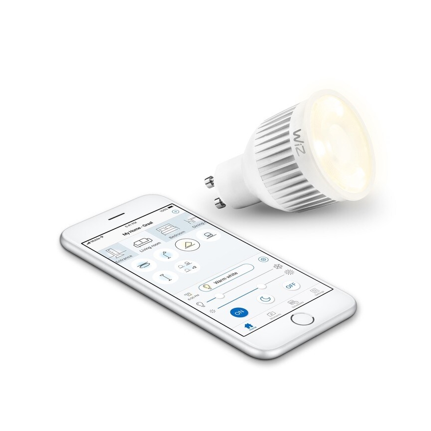 LED Ściemnialna żarówka GU10/6,5W/230V 2700-6500K Wi-Fi - WiZ