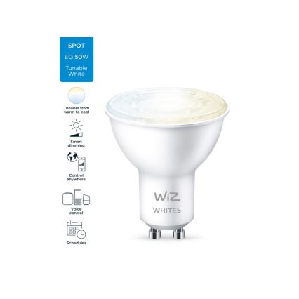 LED Ściemnialna żarówka PAR16 GU10/4,7W/230V 2700-6500K CRI 90 Wi-Fi - WiZ