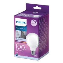 LED Ściemnialna żarówka Philips G95 E27/11,5W/230V 4000K
