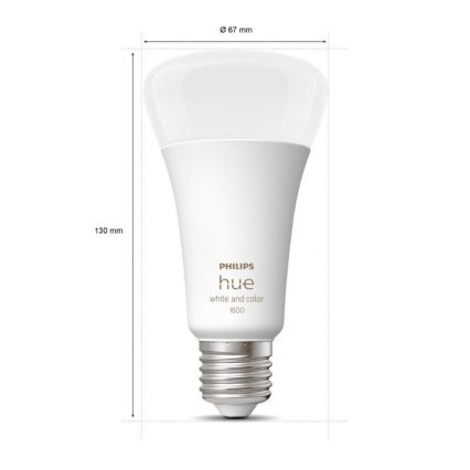 LED Ściemnialna żarówka Philips Hue WACA A67 E27/13,5W/230V 2000-6500K