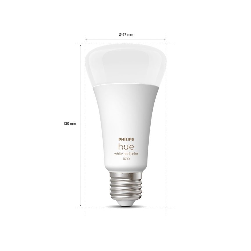 LED Ściemnialna żarówka Philips Hue WACA A67 E27/13,5W/230V 2000-6500K