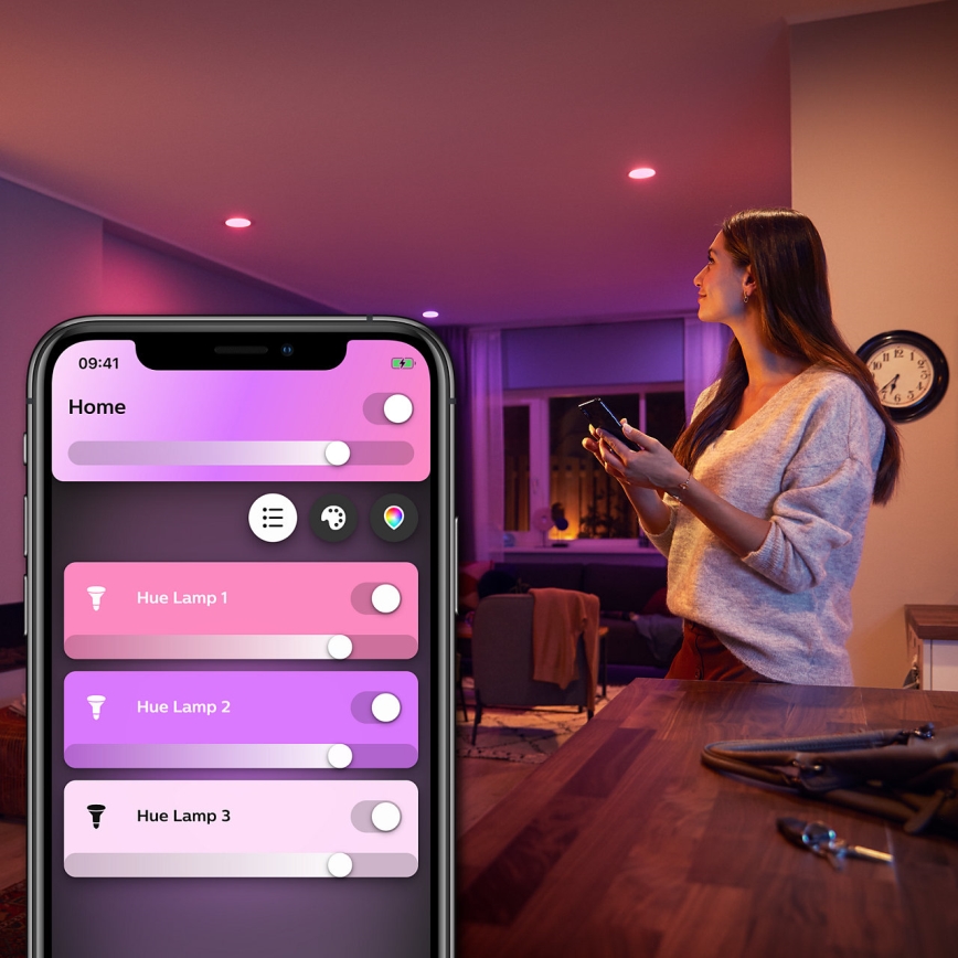 LED Ściemnialna żarówka Philips Hue White And Color Ambiance E27/6,5W/230V 2000-6500K