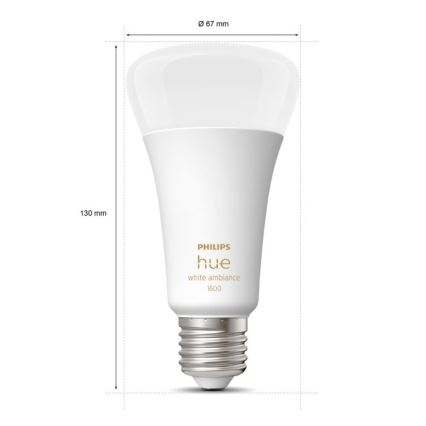 LED Ściemnialna żarówka Philips Hue WHITE AMBIANCE E27/13W/230V 2200-6500K