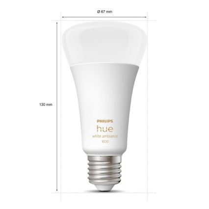 LED Ściemnialna żarówka Philips Hue WHITE AMBIANCE E27/13W/230V 2200-6500K