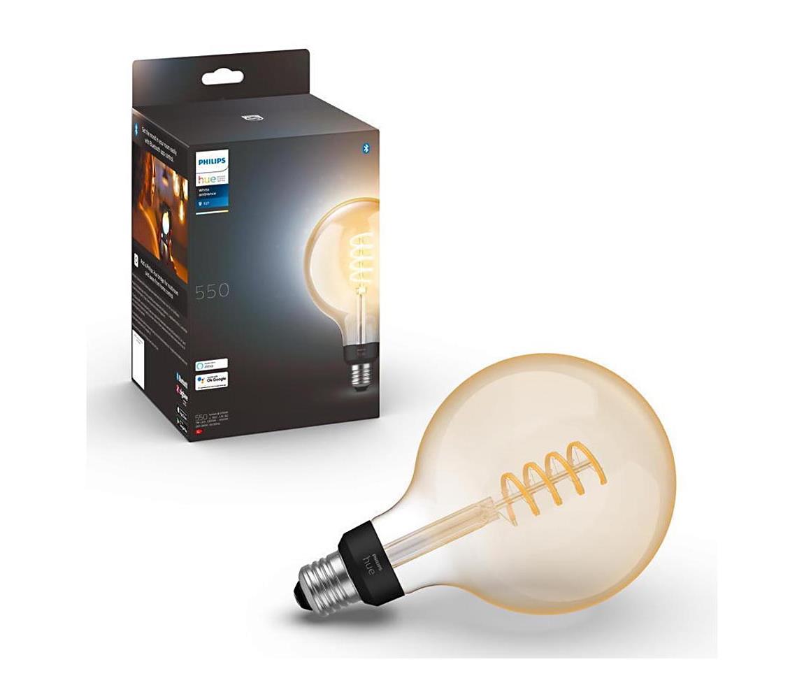 LED Ściemnialna żarówka Philips Hue WHITE AMBIANCE G125 E27/7W/230V 2200-4500K