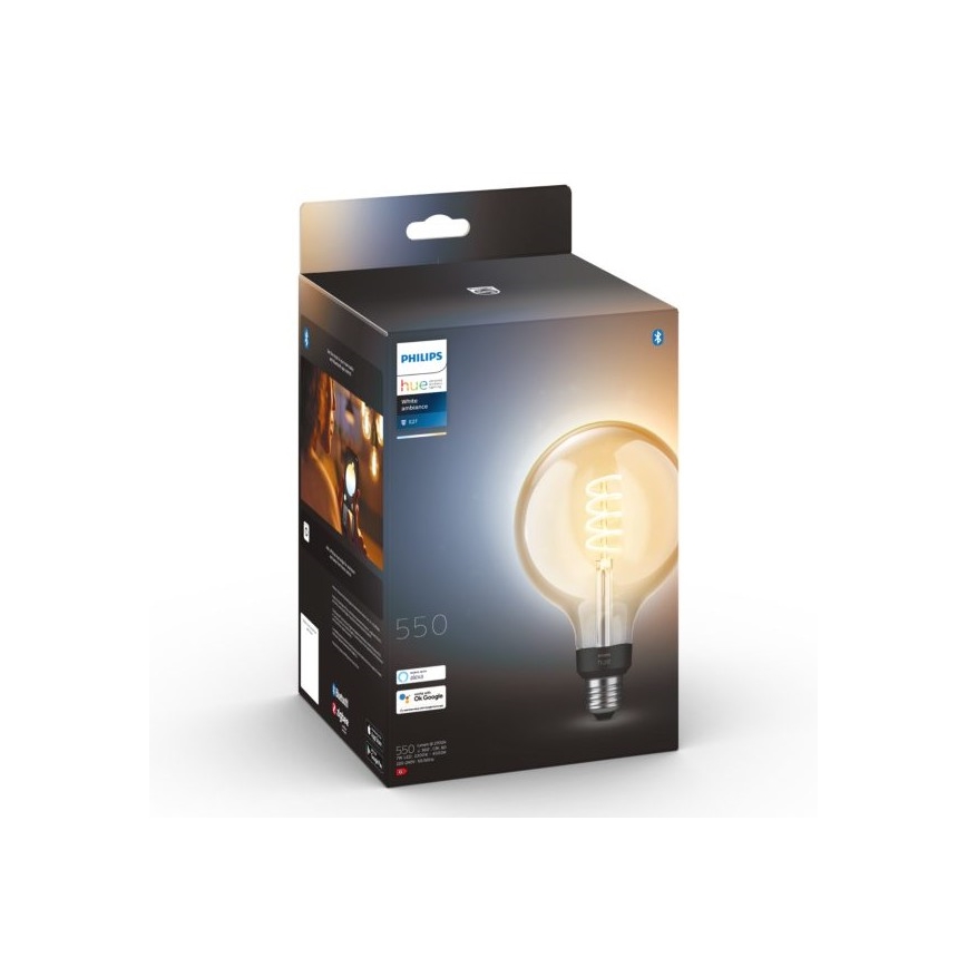 LED Ściemnialna żarówka Philips Hue WHITE AMBIANCE G125 E27/7W/230V 2200-4500K