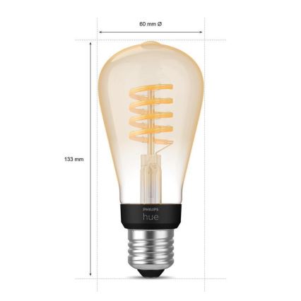 LED ściemnialna żarówka Philips Hue WHITE AMBIANCE ST64 E27/7W/230V 2200-4500K