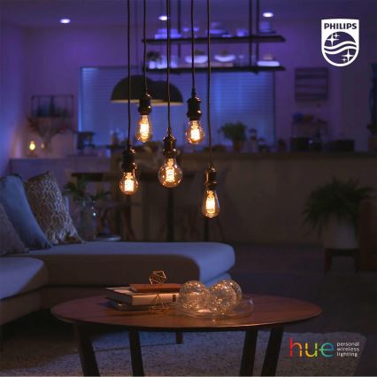 LED Ściemnialna żarówka Philips Hue WHITE FILAMENT A60 E27/7W/230V 2100K