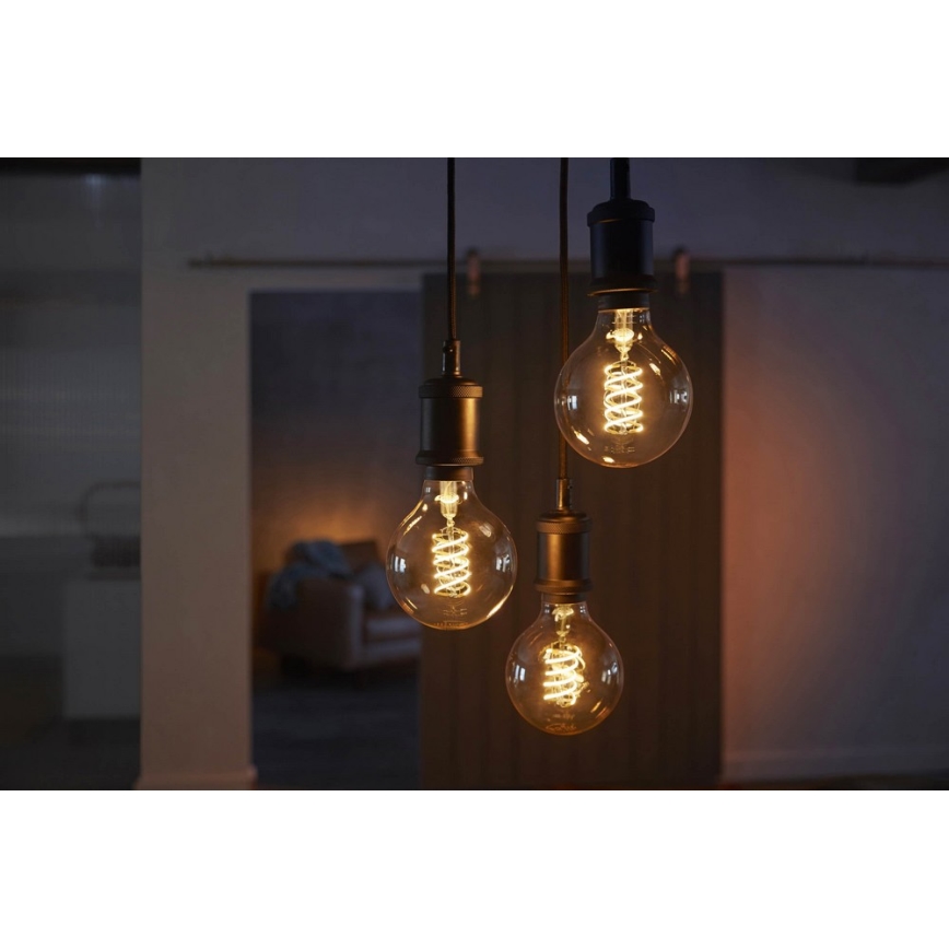 LED Żarówka ściemnialna Philips HUE WHITE FILAMENT G93 E27/7W/230V