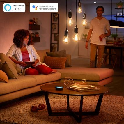 LED Ściemnialna żarówka Philips Hue WHITE FILAMENT ST64 E27/7W/230V 2100K