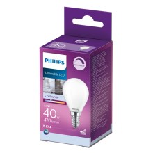 LED Ściemnialna żarówka Philips P45 E14/4,5W/230V 4000K