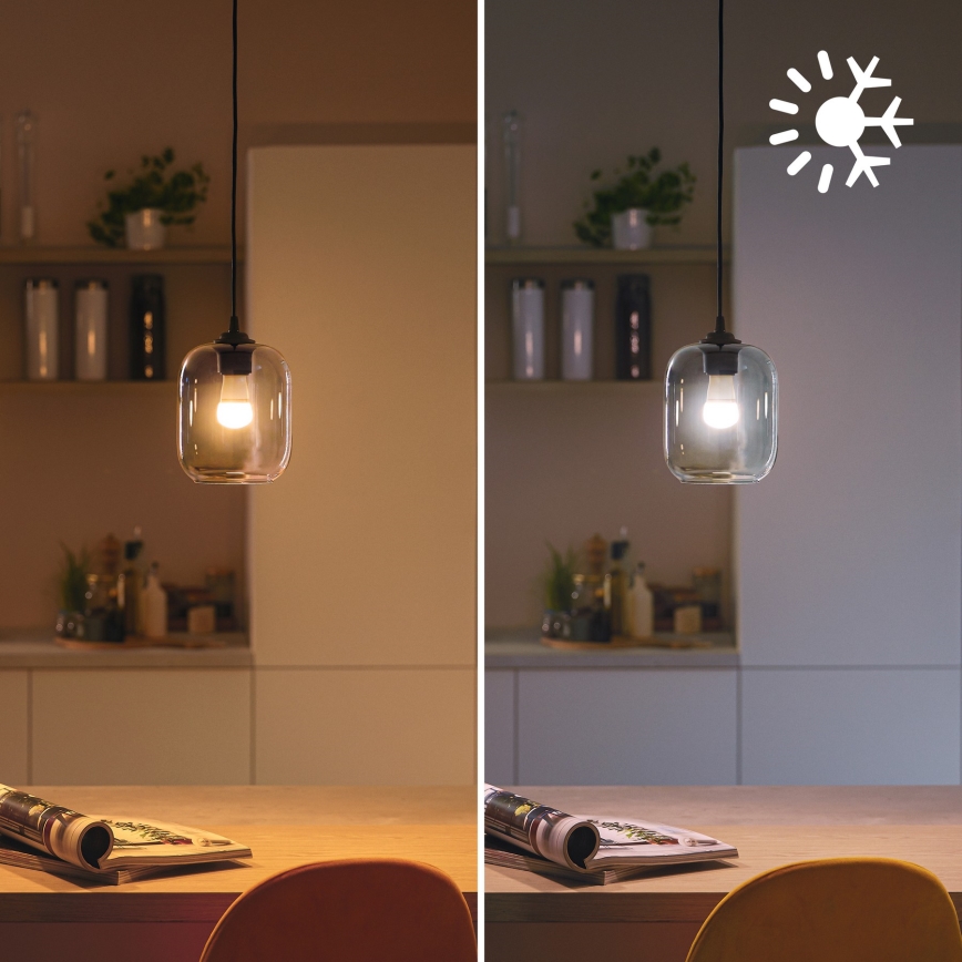 Ściemnialna żarówka LED RGB Philips SMART P45 E14/4,9W/230V 2200-6500K CRI 90