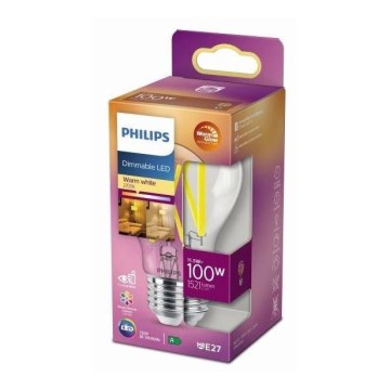 LED Ściemnialna żarówka Philips Warm Glow E27/11,5W/230V 2200-2700K