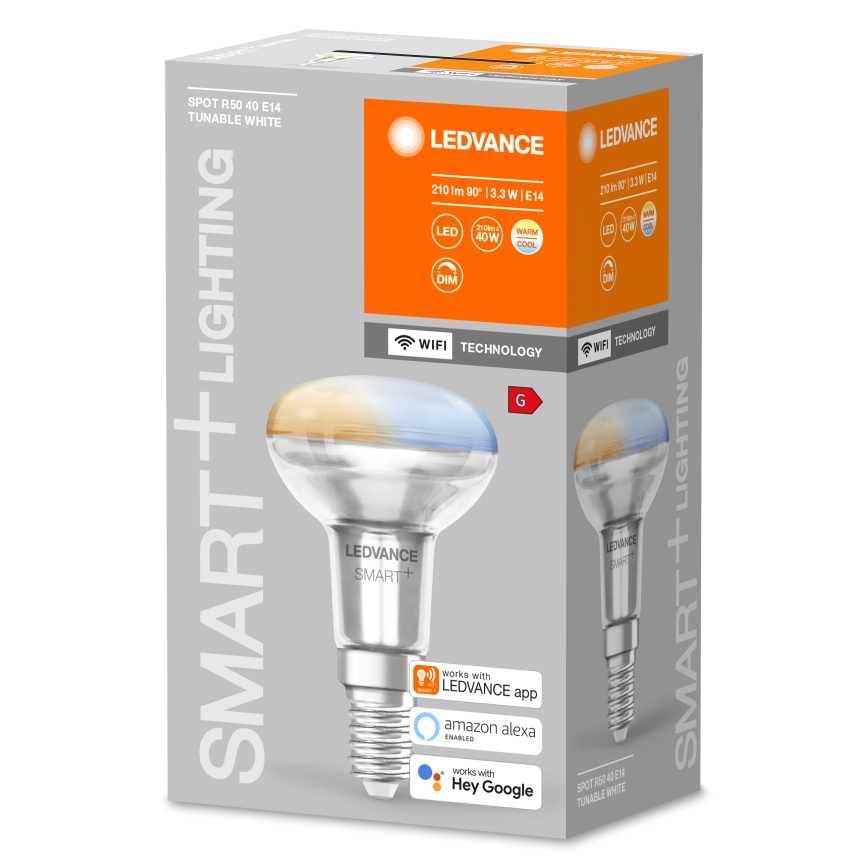 LED Ściemnialna żarówka reflektorowa SMART+ R50 E14/3,3W/230V 2700-6500K Wi-Fi - Ledvance