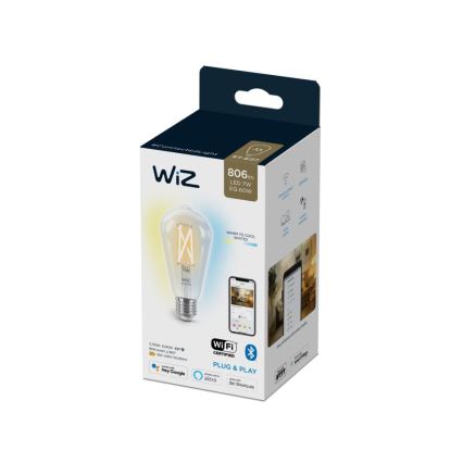 LED Ściemnialna żarówka FILAMENT ST64 E27/6,7W/230V 2700-6500K CRI 90 Wi-Fi - WiZ