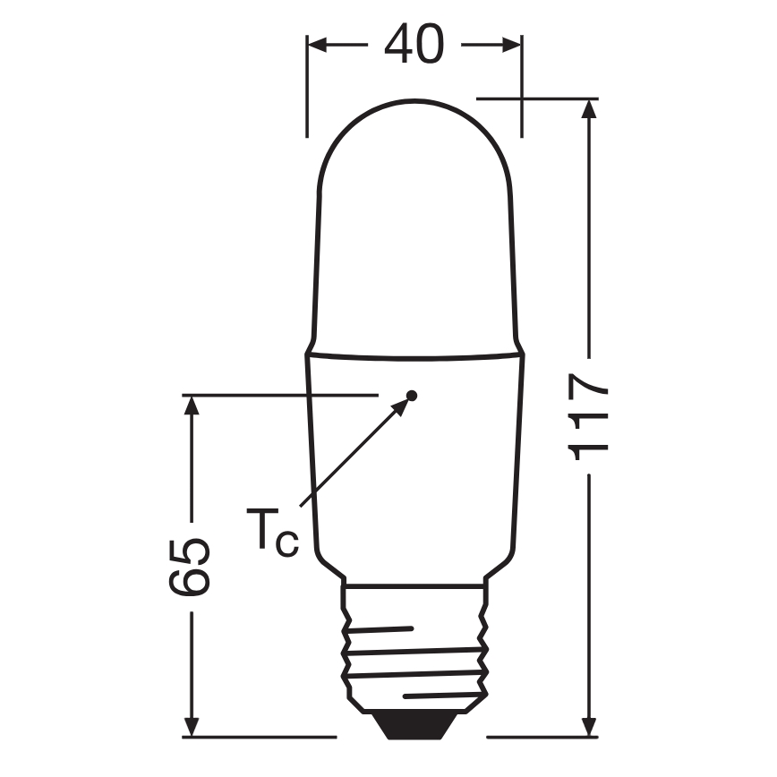 LED ściemnialna żarówka STICK E27/11W/230V 4000K CRI 90 - Osram