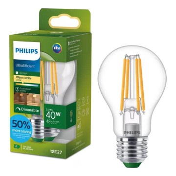 LED ściemnialna żarówka ULTRAEFFICIENT VINTAGE Philips A60 E27/2,3W/230V 2700K