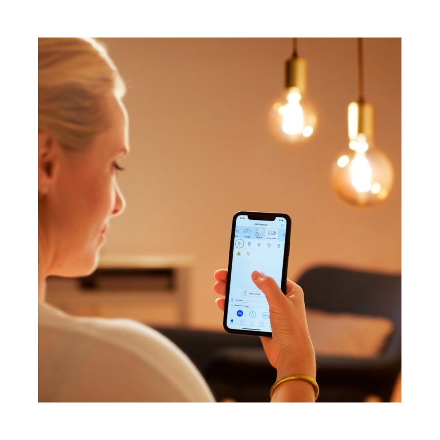 LED Ściemnialna żarówka VINTAGE FILAMENT C35 E14/4,9W/230V 2000-5000K CRI 90 Wi-Fi - WiZ